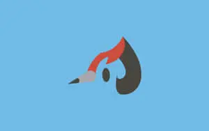 Pikipek Blending In Blue Background