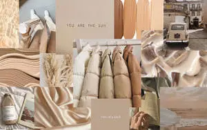 Wardrobe Beige Aesthetic Laptop Background